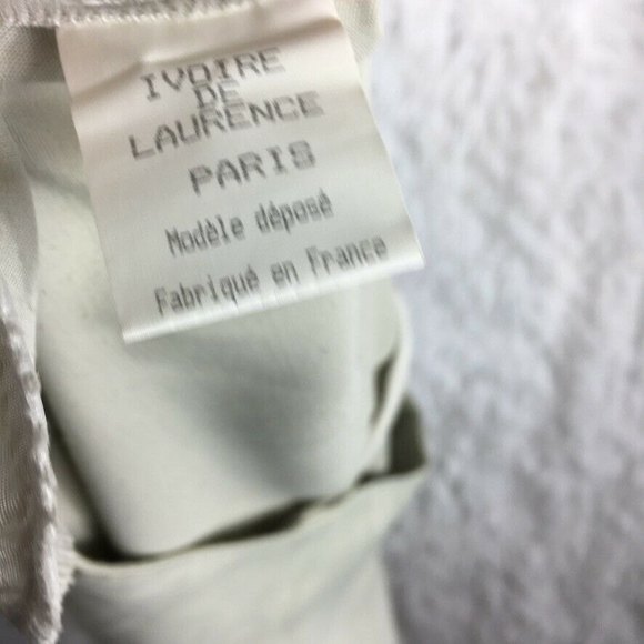 Ivoire de Laurence Paris High Waist Ivory Wide Leg Pants FR EU 42 US 10 - Picture 10 of 12